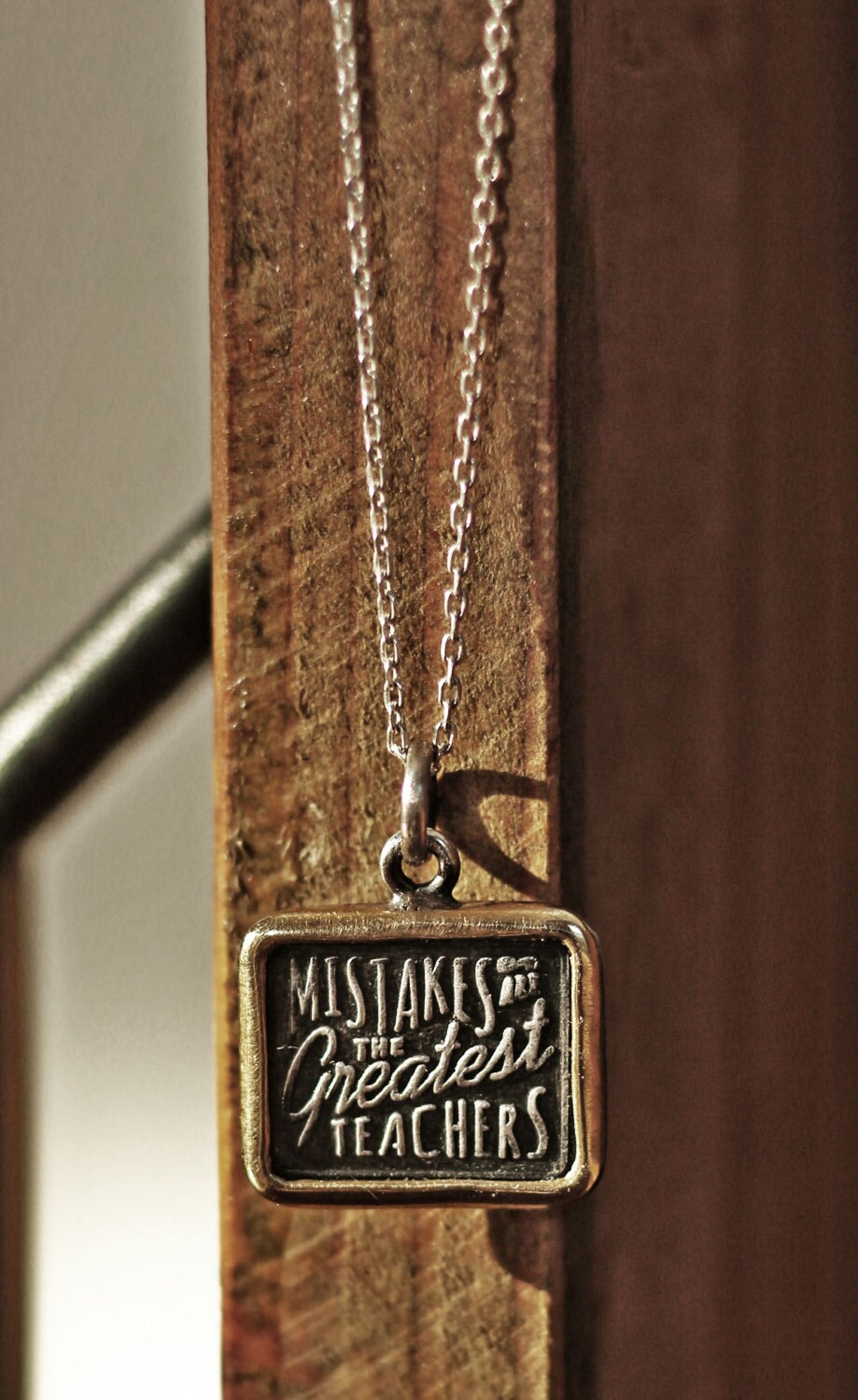 PS-073 Raised word pendant, calligraphy pendant, quote pendant, vintage pendant, vintage necklace, quote necklace, embossed letters, raised letter