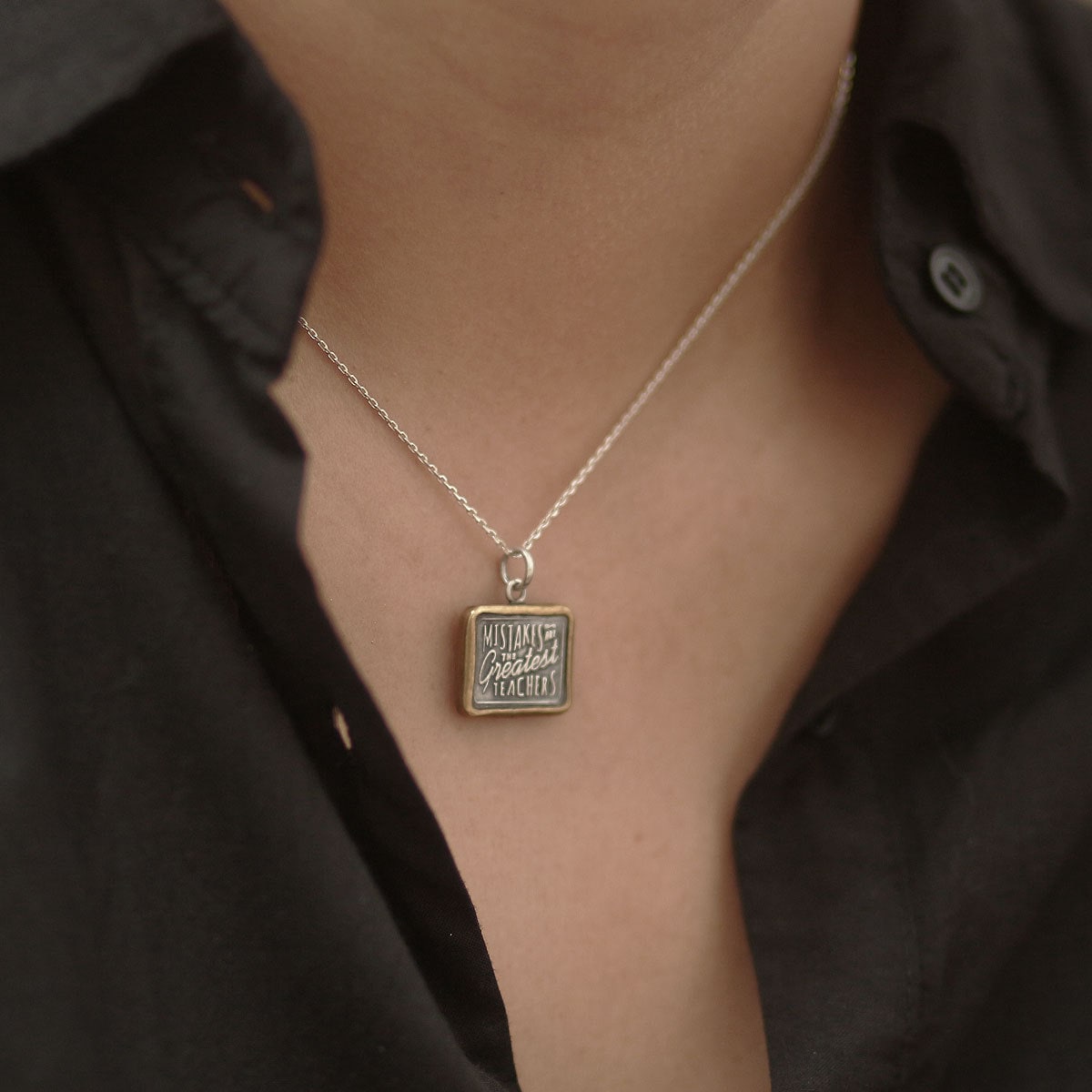 PS-073 Raised word pendant, calligraphy pendant, quote pendant, vintage pendant, vintage necklace, quote necklace, embossed letters, raised letter