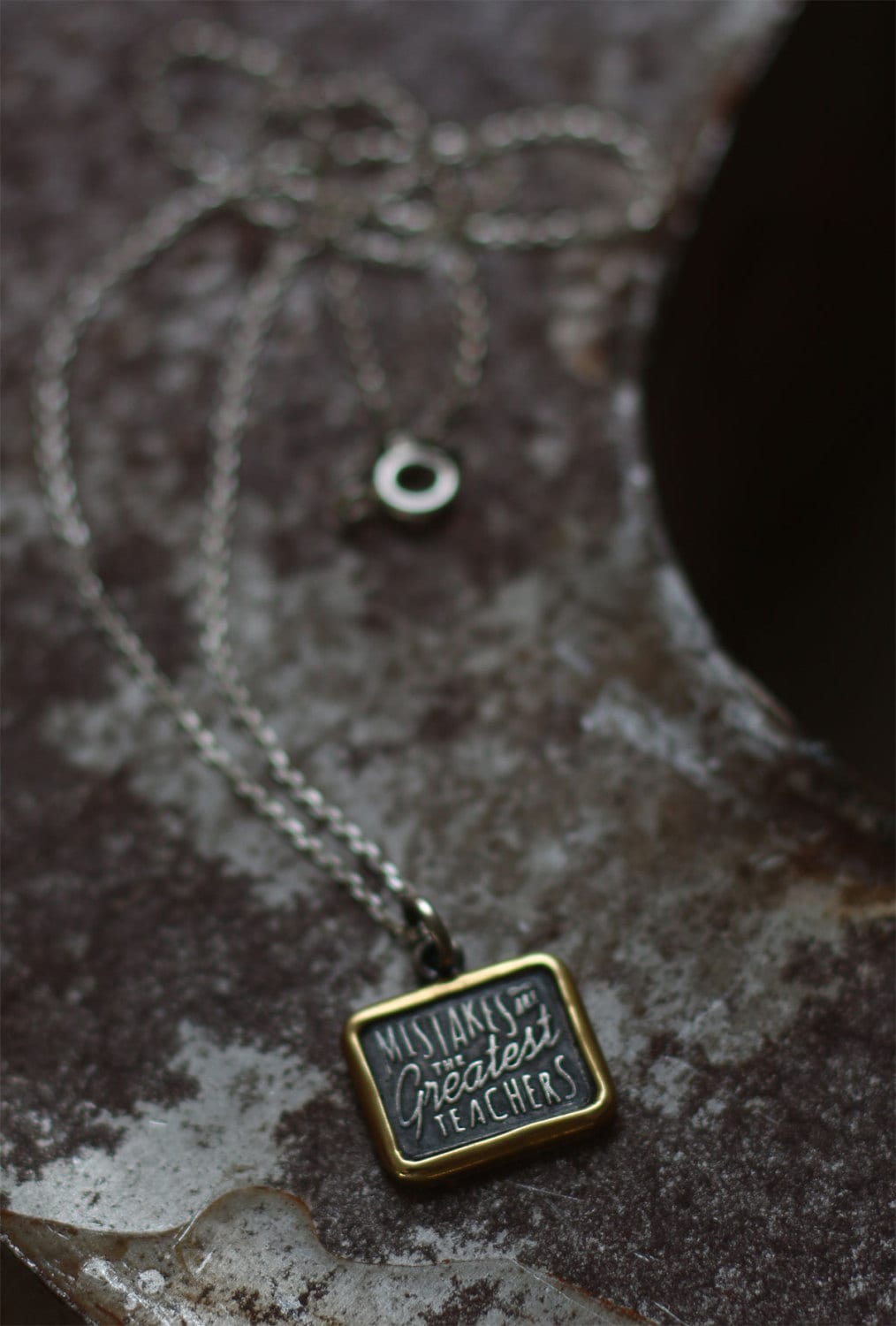 PS-073 Raised word pendant, calligraphy pendant, quote pendant, vintage pendant, vintage necklace, quote necklace, embossed letters, raised letter