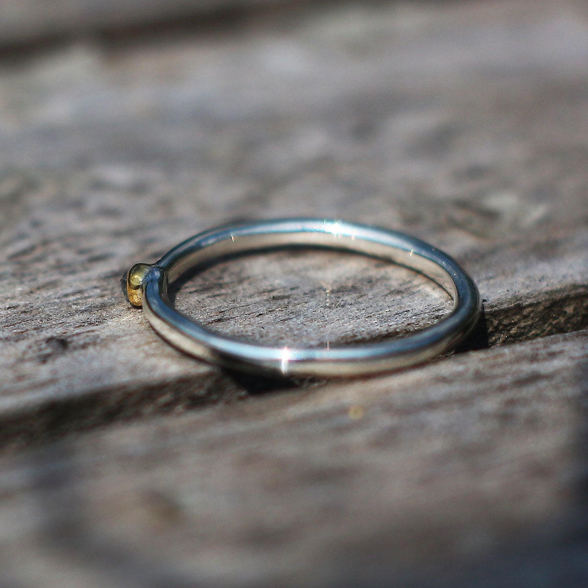 RS-155 Rough diamond thin silver ring, thin silver ring, love ring, cute ring, friendship ring, stone ring