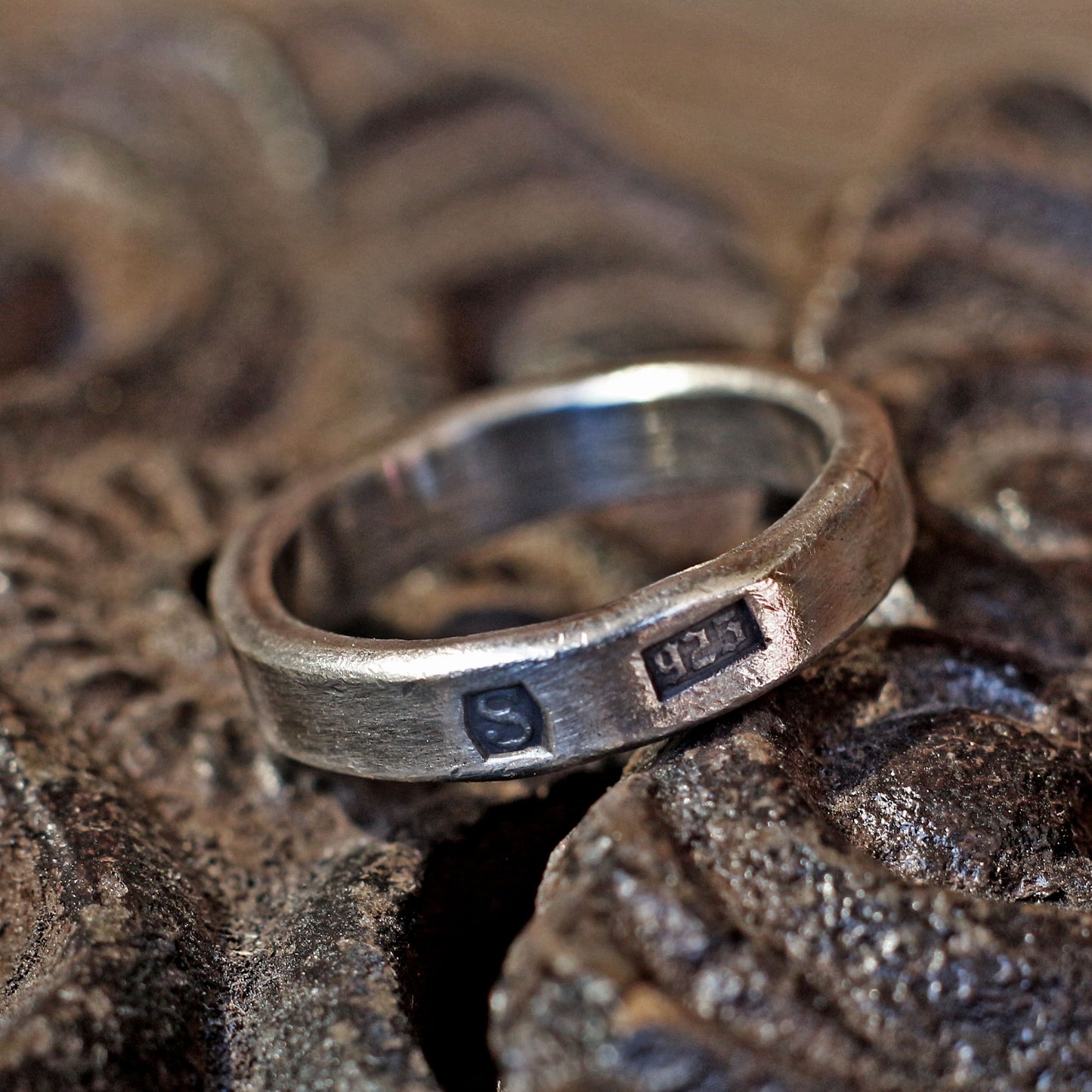 RS-181 Personalized Raised Old English Word Ring, vintage ring, rustic ring, medieval ring