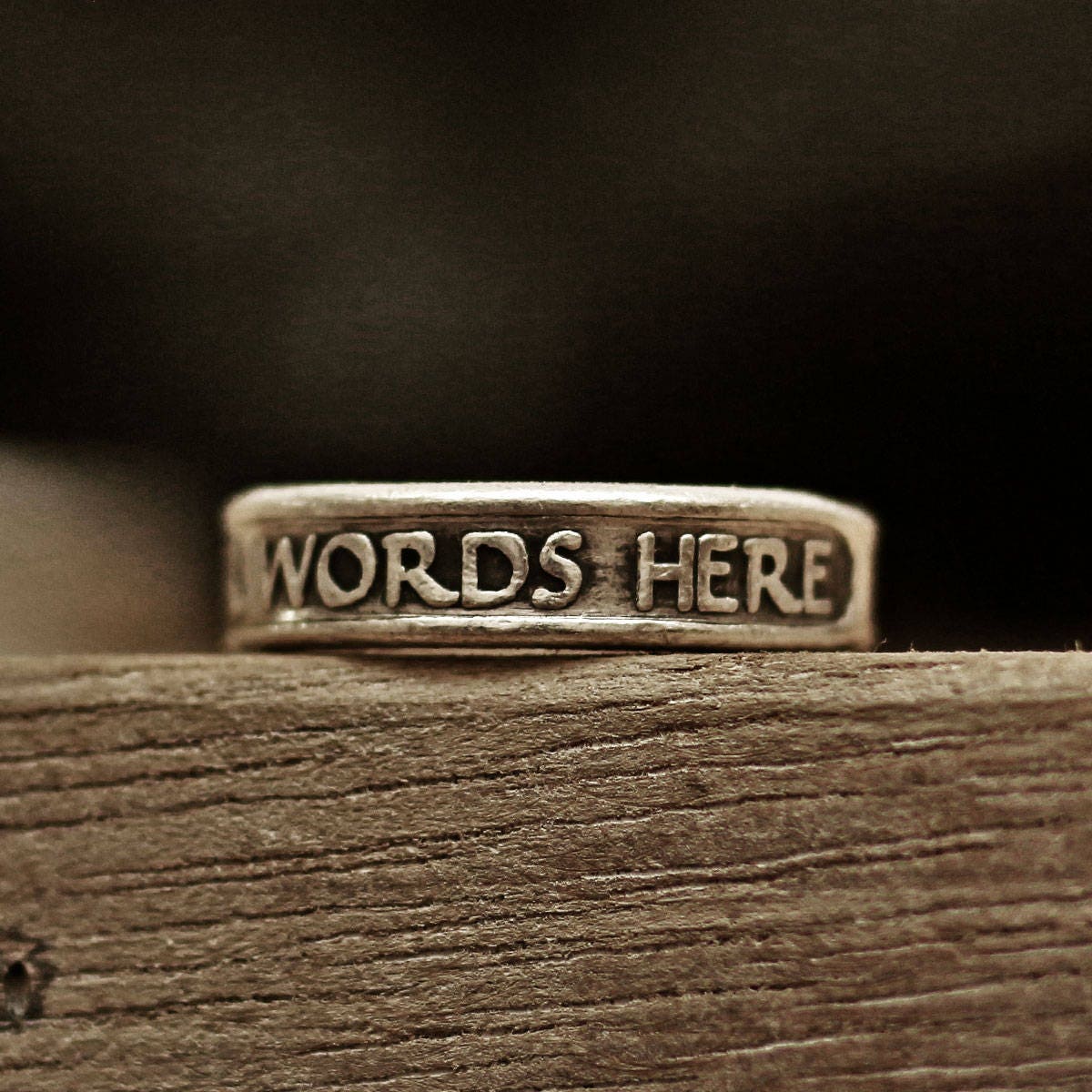 RS-150 Personalized Raised Roman Word Ring, silver ring, vintage ring, menly ring, men ring, rustic ring, vintage ring, medieval ring, roman ring, word ring, raised words, quote ring