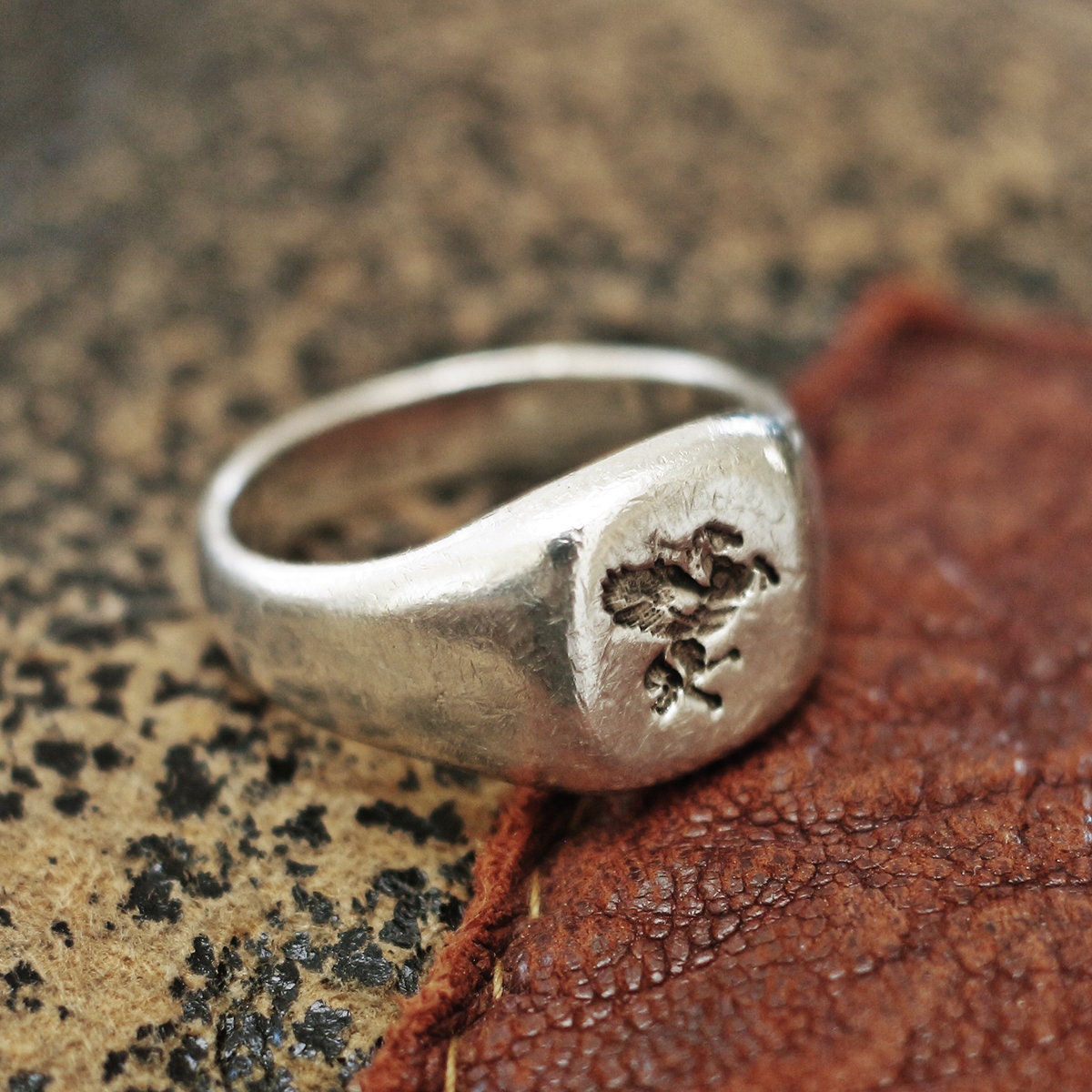 Pegasus-Wachssiegelring, inspiriert von antiken griechischen und römischen Ringen. Empfohlen als Charm-Ring