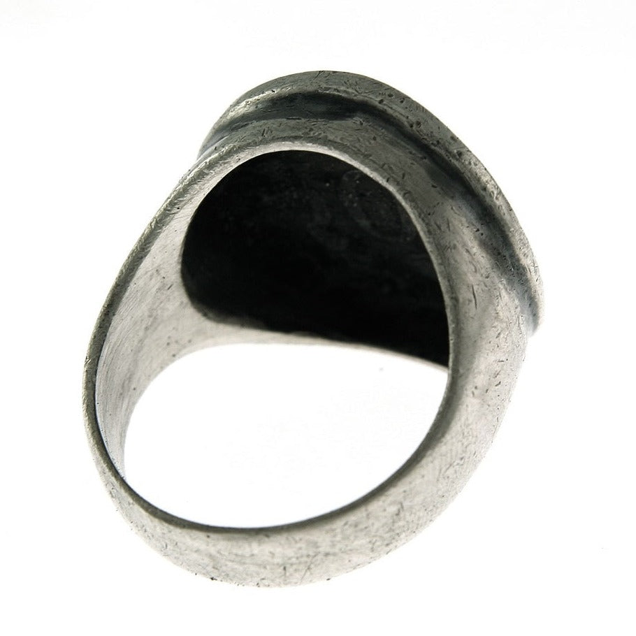 RS-095 finnischer Münzsilberring, Vintage-Ring, rustikaler Ring, sperriger Ring, Silbermünzring, männlicher Ring, Insignienring, Chevalierring