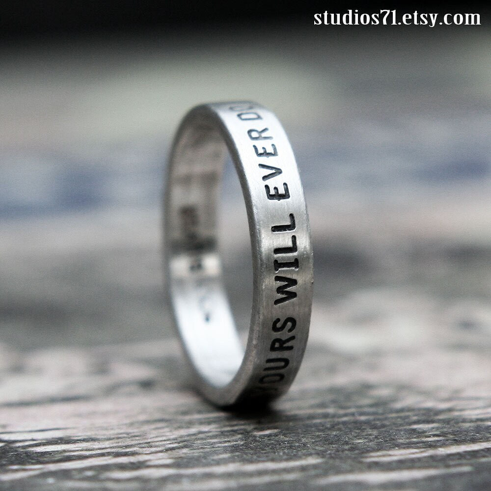 RS-074 Best Simple personalized silver word ring, love ring, name ring, message ring, promise ring, quote ring, engraved ring, custom ring